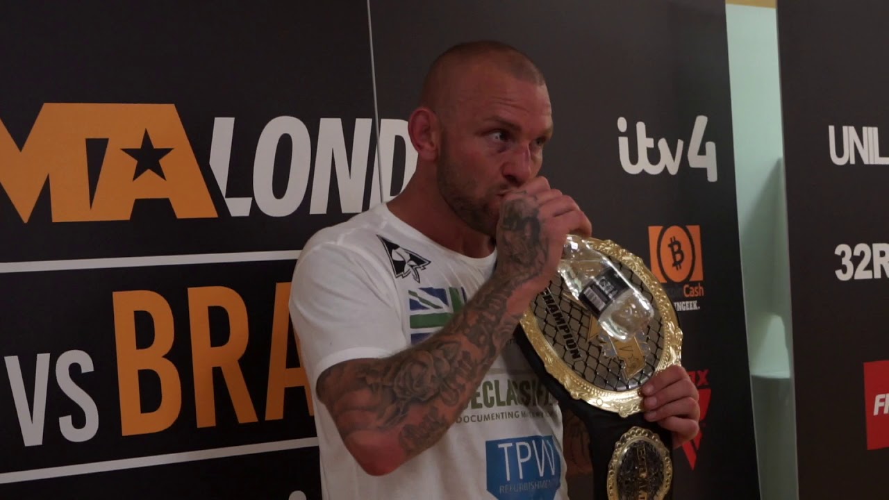 Post Fight Scrum with Terry Brazier after BAMMA London
