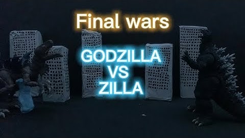 Godzilla Final Wars. Godzilla vs Zilla stop motion recreation.