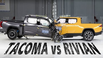 Rivian R1T vs Toyota Tacoma - Crash Test