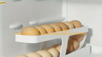 1005006177321424 Egg Rack Holder Storage Box Automatic Scrolling Egg Basket Container O