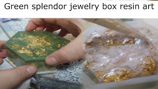 Green splendor jewelry box resin art #bajaartworld #epoxy #resinart #splendor