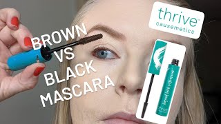 Does Brown Mascara Make a Difference? | Black VS Brown | Thrive Causemetics Try-On!