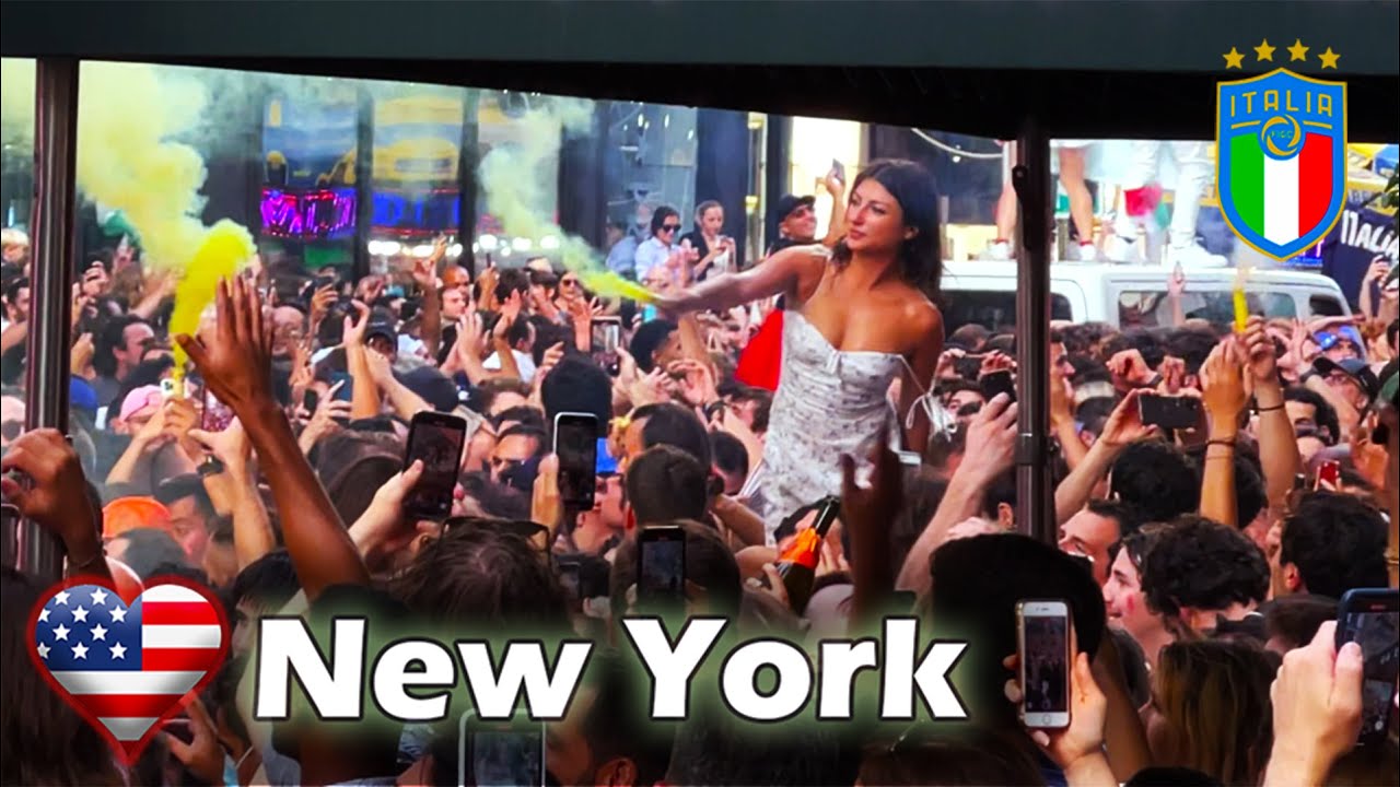 🇮🇹 ⚽🇺🇸 ITALIAN FANS IN NEW YORK CELEBRATE EURO 2020 FINAL WIN VS. ENGLAND 【Reupload】