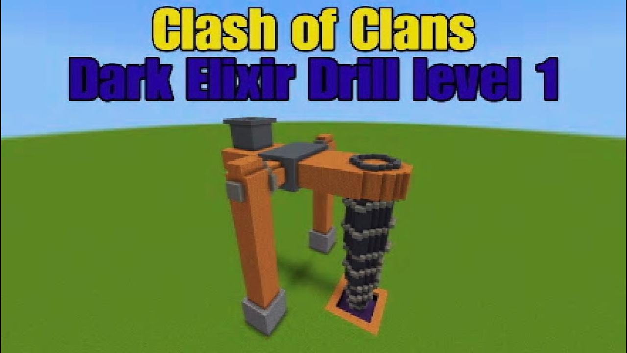 I created Dark Elixir Drill Level 1 from Clash of Clans in Minecraft ...