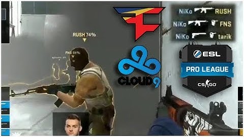 NiKo Chaotic A Hold! FaZe Highlights VS Cloud9 (ESL Pro League Season 7 Finals)