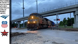 Railfanning In Austin To San Antonio With GECX And Private Cars On Sunset Limted 1!