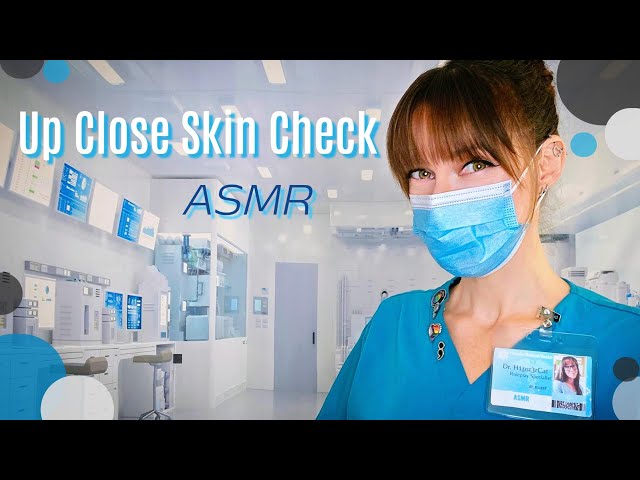 ASMR Acne Check with Your Optometrist 👩‍⚕️🧤 Up-Close Face Touching, Mask & Glove Sounds