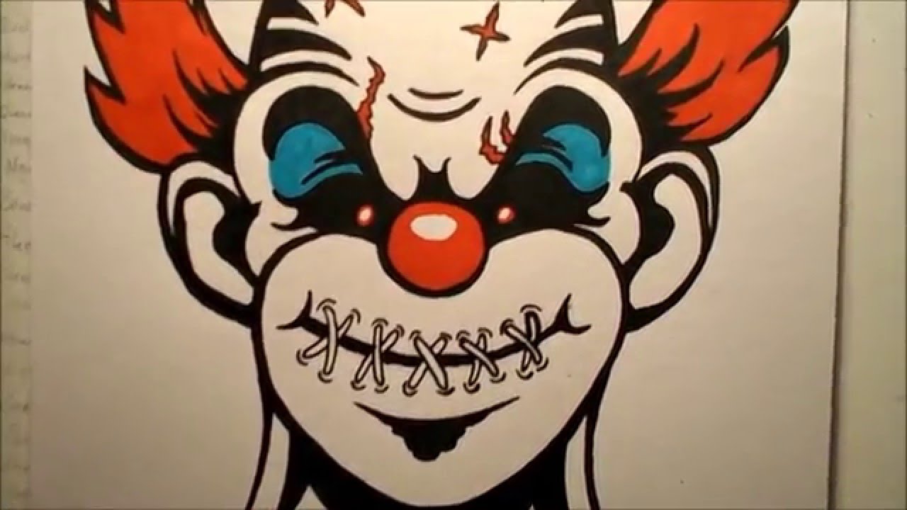 How To Draw an Evil Clown IV - YouTube