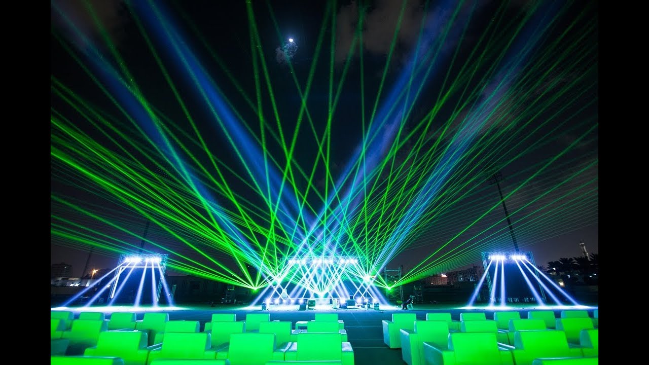 Stadium Multimedia Laser Show Asian Para Youth Games Dubai 2017 YouTube