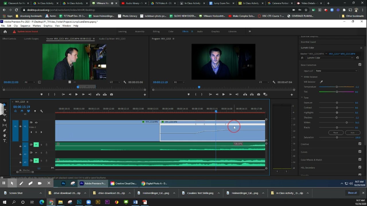Jump Scare Step #2 - Adjusting Timeline View, Speed Ramp, and Close Vignette