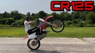 Learning How To Wheelie A Two Stroke!