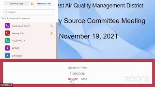 South Coast AQMD Stationary Source Committee Meeting - November 19, 2021