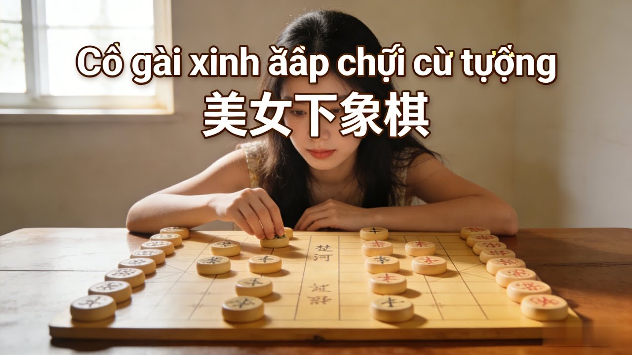 软萌美女竟是 “象棋残局大师”，少兵缺炮照样翻盘，对手看傻了 #象棋残局技巧 #少子翻盘 #美女棋手 #残局教学 #象棋逆袭