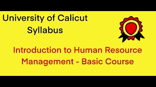 Elements of HRM /Basic Course - Introduction to Human Resource Management - dtantric DTXclusive