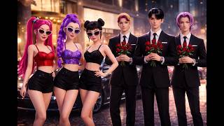 Gold Huntrix Vs Silver Saja Boys  Kpop Demon Hunters Party In Airplane kpopdemonhunters