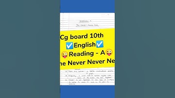 🔥Cg board 10th English👀 ll ❣️Reading - B 🤞The Never 😜Never Nest Answers @cgboardstudentsDivyanshu #cgboard
