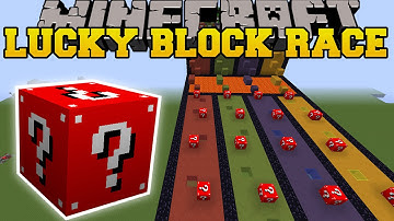 Minecraft: EXTREME RED LUCKY BLOCK RACE - Lucky Block Mod - Modded Mini-Game