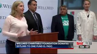 WCF presents $575K from WellMed employees, Rapier family for One Fund El Paso. 11.20.19 KVIA