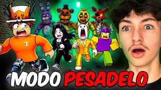NOITE 1 A 5 NO MODO PESADELO DO FNAF ETERNAL NIGHTS (COM YOUTUBERS) 😱