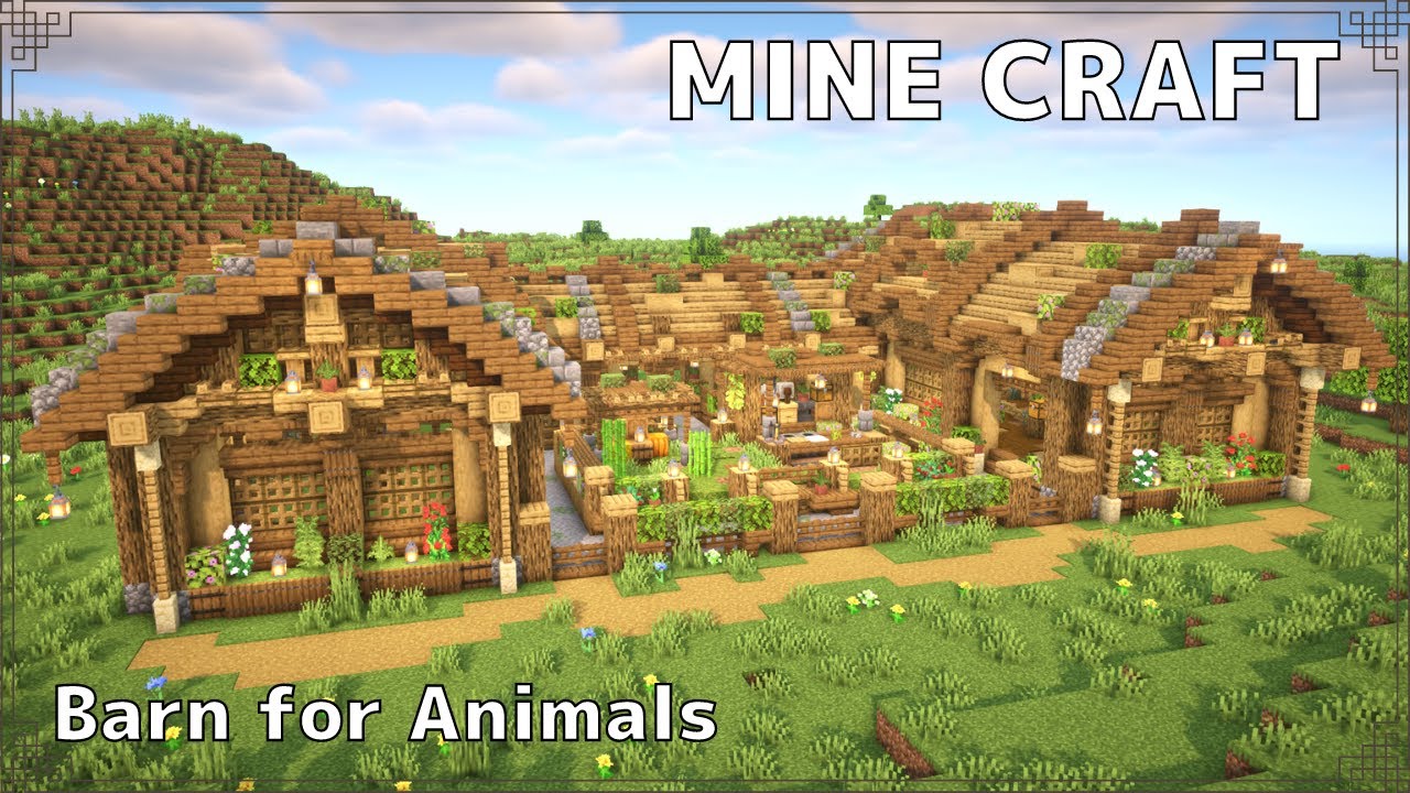 Minecraft】家畜小屋の作り方(前編) | How to build a barn for