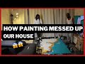 Our Painting Project Messed Up The Living room 🤦🏽‍♀️🤦🏽‍♂️