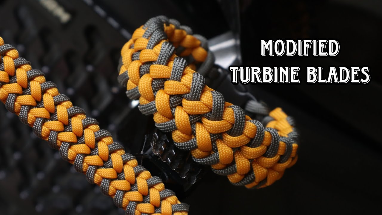 HOW TO MAKE THE MODIFIED TURBINE BLADES PARACORD BRACELET, EASY PARACORD TUTORIAL. DIY