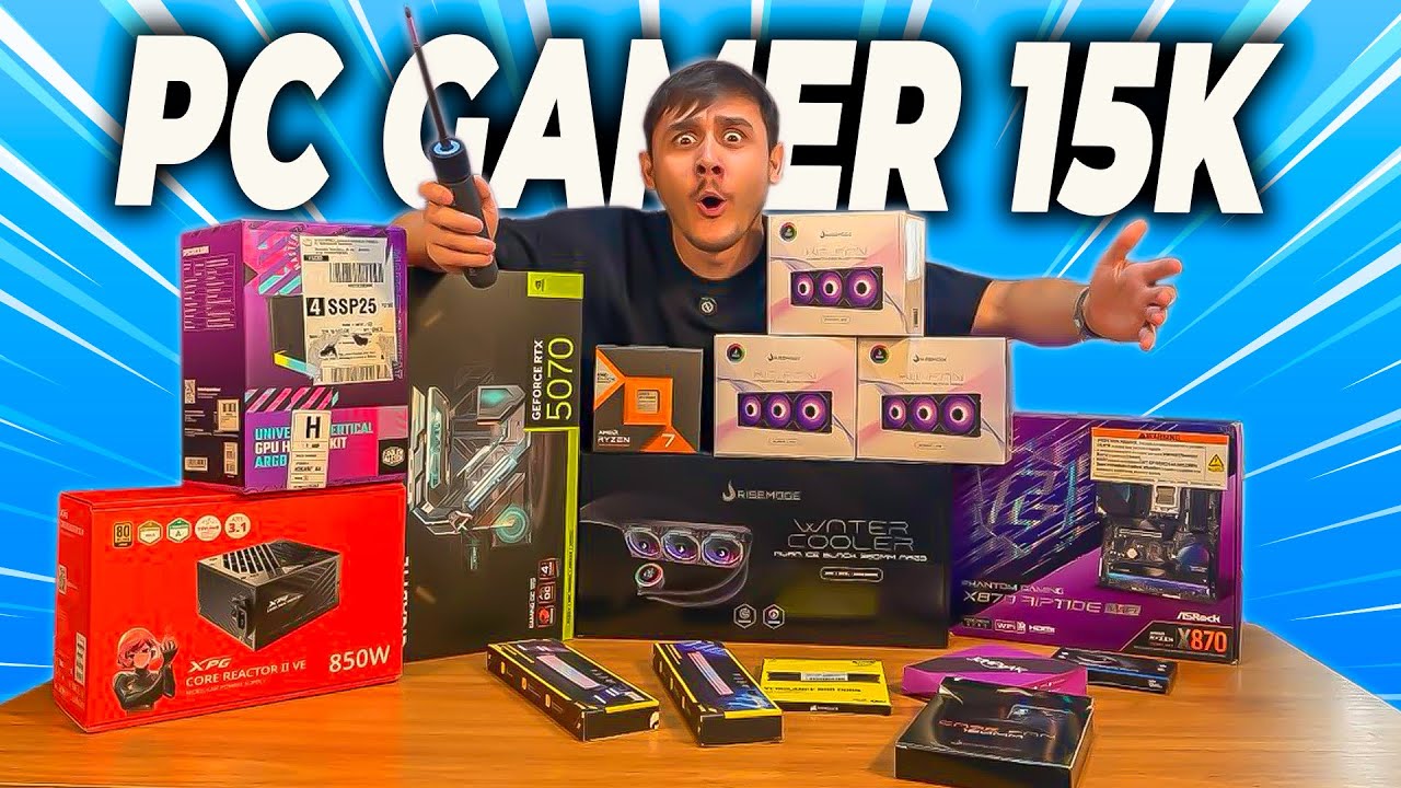 Montando PC GAMER AMD de R$ 15k com 7800X3D e RTX 5070