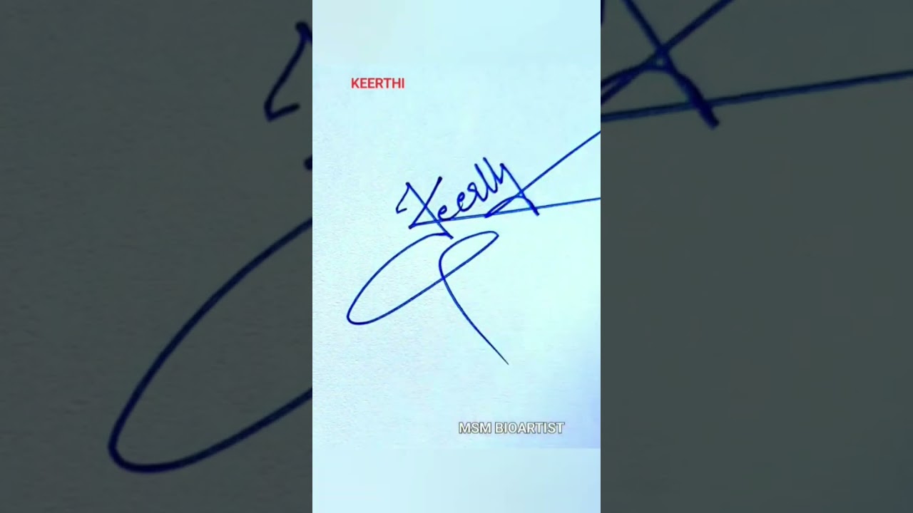 Keerthi signature #keerthi #signature #sign #calligraphy - YouTube, image size:1280x720