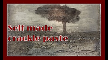How to mix your own crackle paste and create mixed media art on a wooden panel ( step by step guide)
