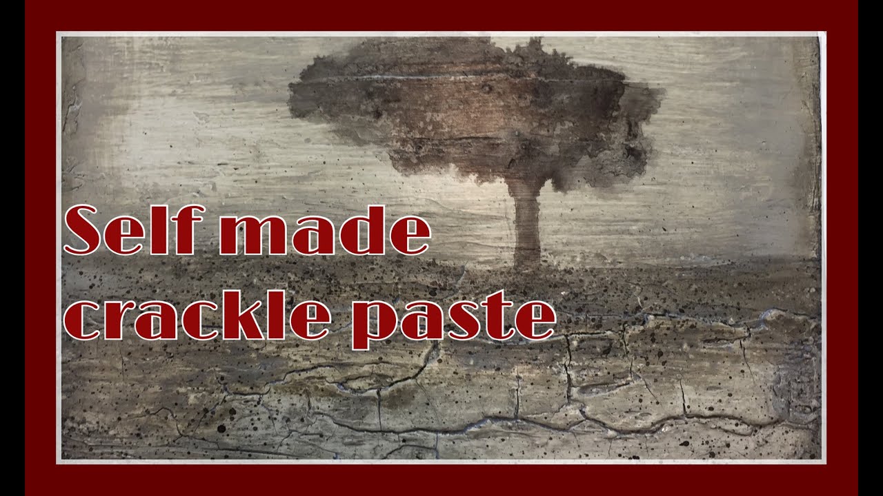 How to mix your own crackle paste and create mixed media art on a wooden panel ( step by step guide)