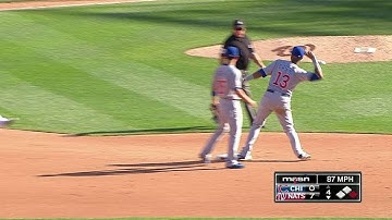 CHC@WSH: Cubs turn double play to end a scoreless 4th