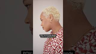Styling my short blonde pixie cut with finger waves #naturalhairstyles