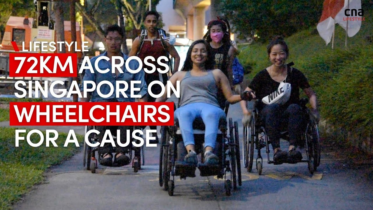 Travelling 72km across Singapore on wheelchairs to support people with