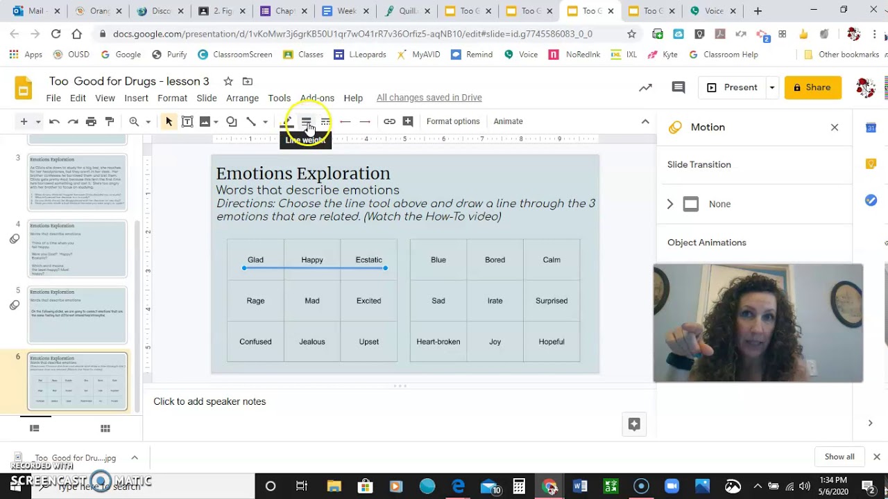 How to use the "line tool" in Google Slides