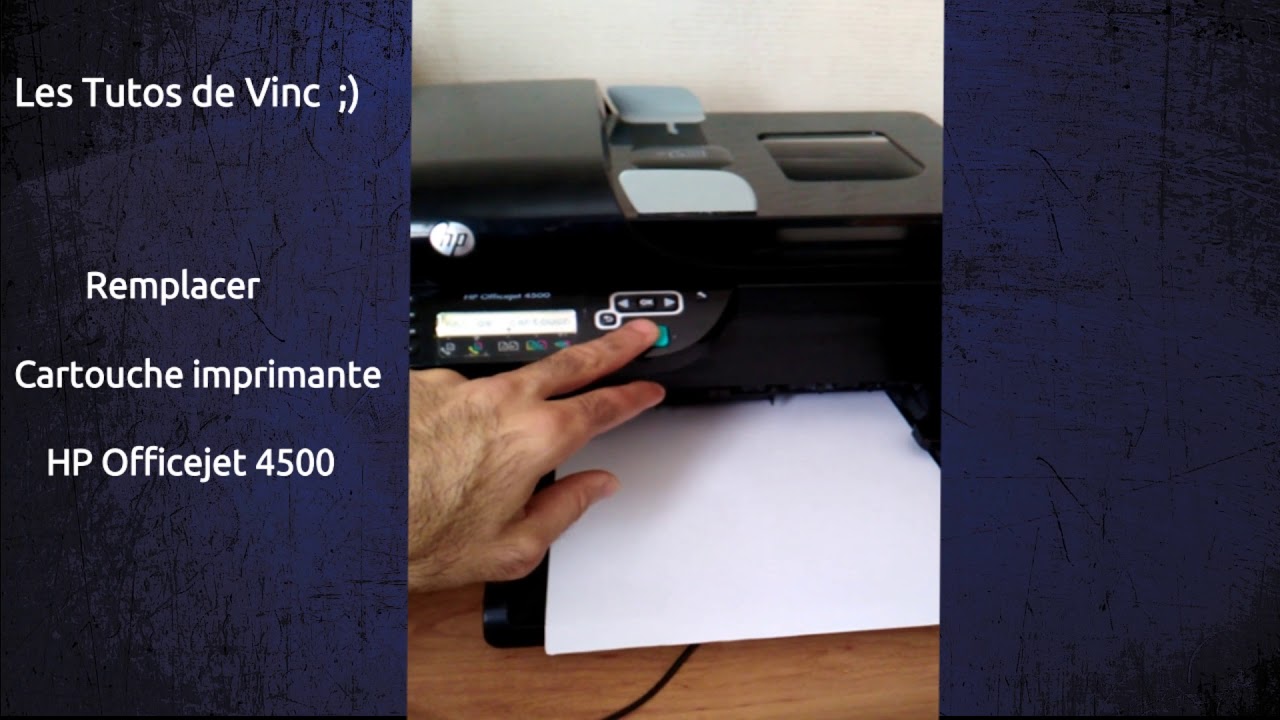 Changer cartouche HP Officejet 4500 - YouTube
