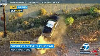 CHASE: Suspect steals CHP cruiser, leads wild chase through Antelope Valley | ABC7