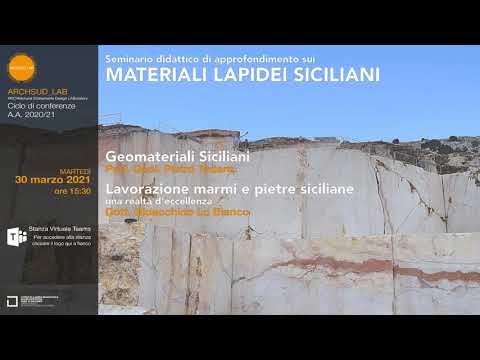 Seminario didattico di approfondimento sui materiali lapidei siciliani