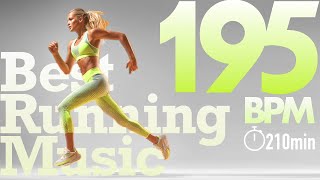 210-Minute 195BPM Running Music | Marathon Training Cardio | Sprint & HIIT Endurance Mix