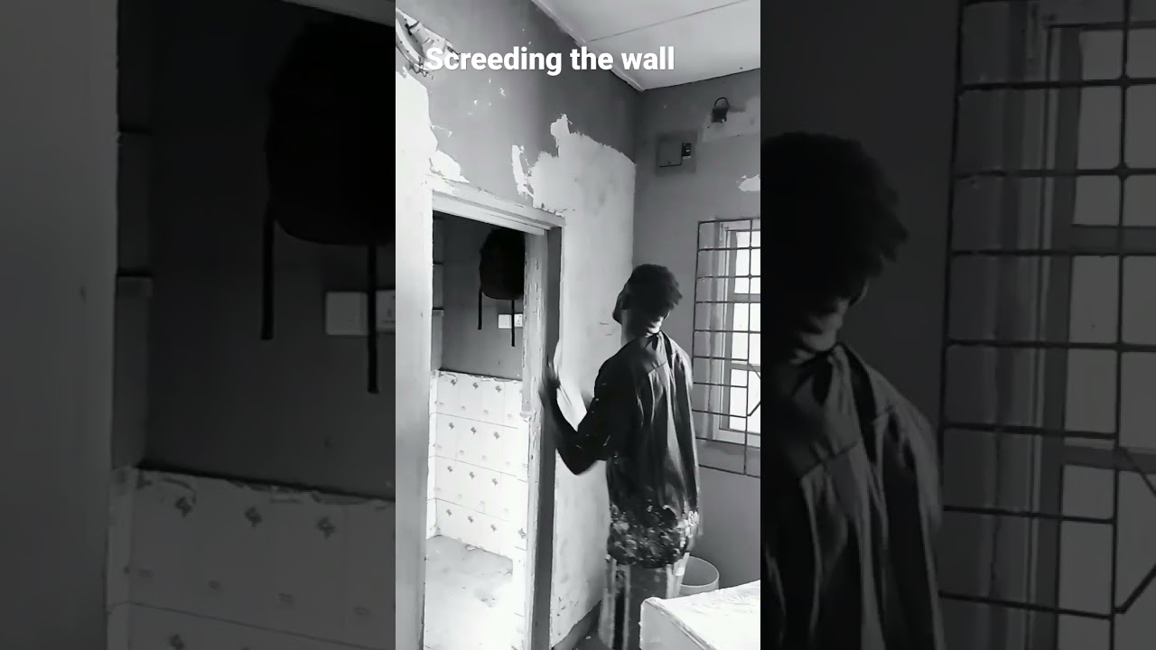 THIS IS HOW TO SCREED THE WALL TO MAKE IT SMOOTH AND SHINING 