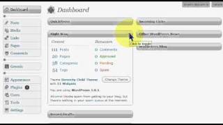 pt 6 of x Wordpress Dashboard Main Menu