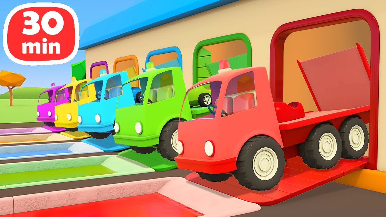 Tow trucks for kids. Car cartoons for kids. Full episodes of Helper Cars cartoon for kids. YouTube