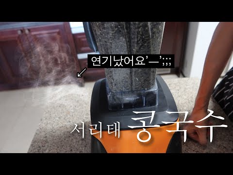 콩국수 만들다 불날뻔 했어요.../더운날 시원한 콩국수만들기/서리태 검은콩국수/홈쿡/ASMR/브이로그/VLOG