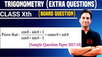 Prove that : cosθ-sinθ+1/cosθ+sinθ-1 = cosecθ+cotθ.