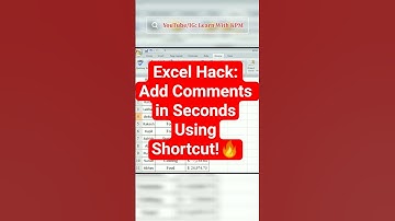 Excel Hack: Add Comments in Seconds Using Shortcut!🔥 #viral #excel #shorts