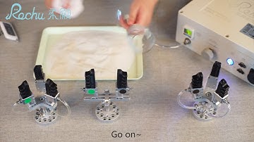 Non trace Grab of Rochu soft robotic fingers