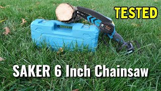 Saker 6 Inch Mini Electric Chainsaw  Unboxing & Review  ANY GOOD?