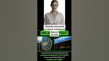 Portal Launched to check unclaimed deposit by RBI | How to check unclaimed deposit #rbi #shorts