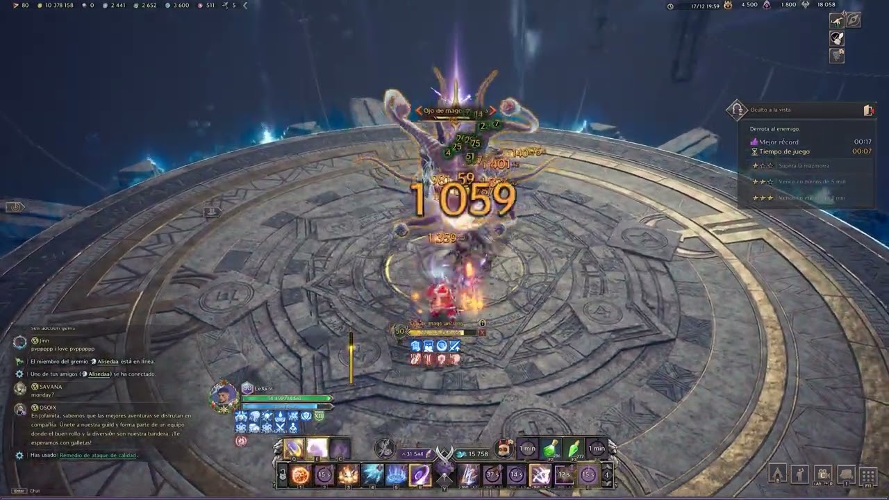 🔥 Old Wizard's Eye in 17sec 🔥 l Throne and Liberty ⚔ STAFF/DAGGER ⚔ PVE build Gate of Infinity