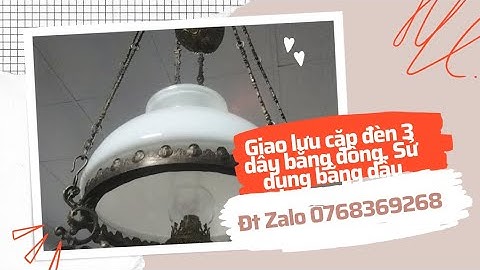 Đồ cổ Trà - Đt Zalo 0768369268. Giao lưu Đèn 3 dây bằng đồng sử dụng bằng dầu phong cổ điển Châu Âu