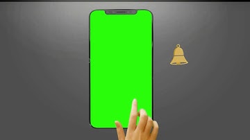 3D bell icon intro green screen finger touch without text